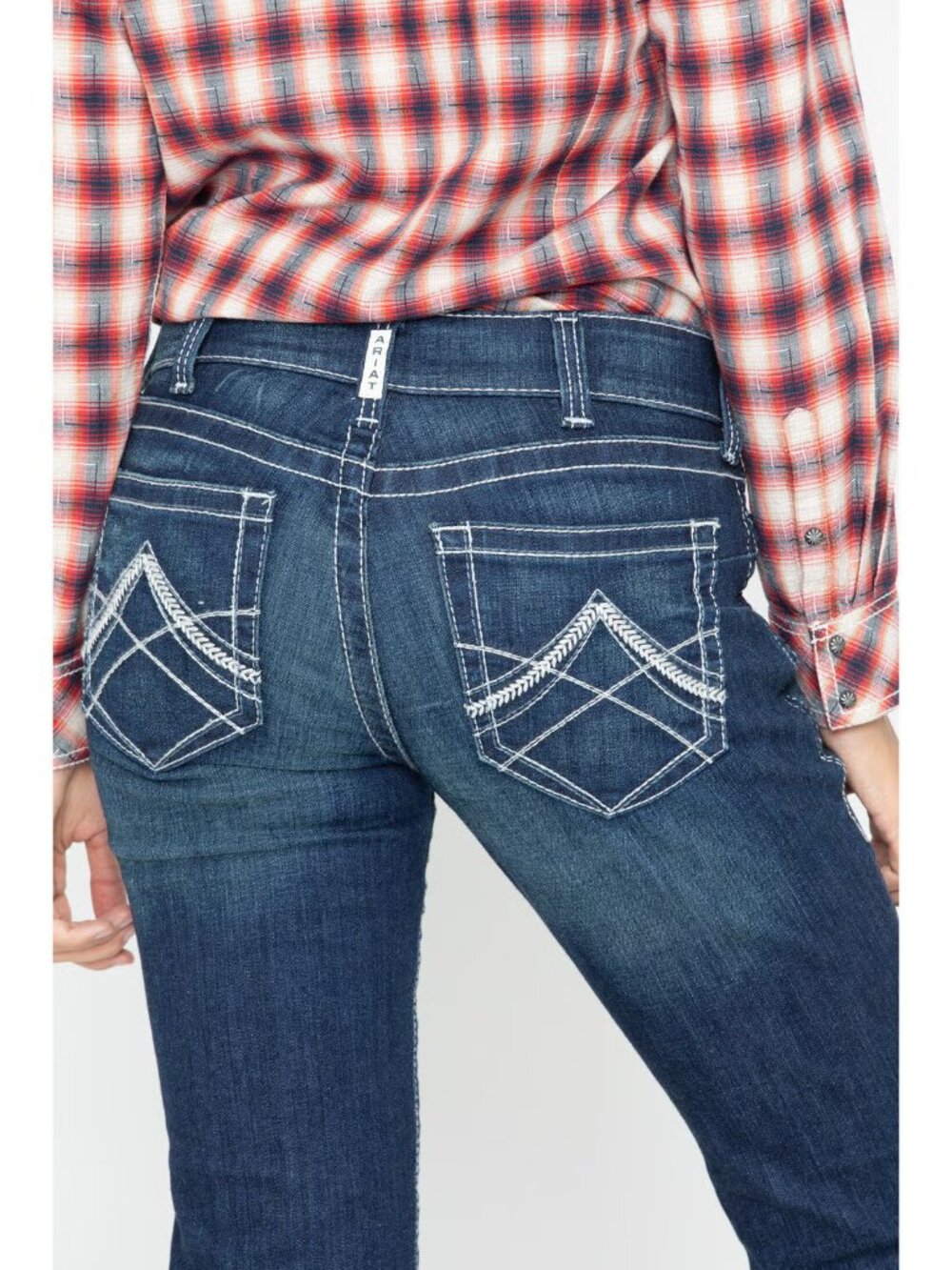 Ariat Women's R.E.A.L. Boot Cut Entwined Riding Jeans Size 25R Blue